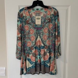 Boston Proper Multicolor Floral Tunic